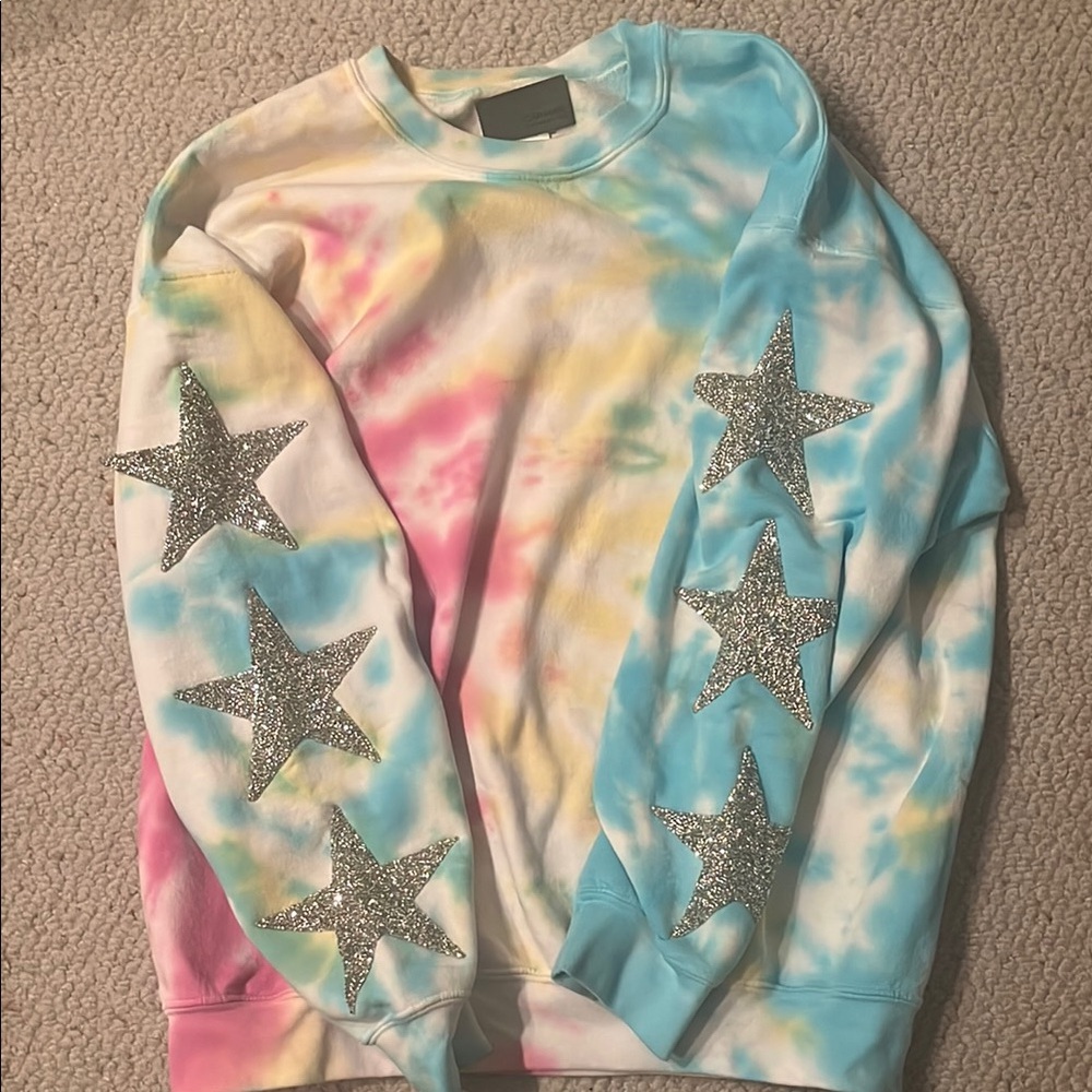 Carmar Blue and Cream Tie-Dye Sweatshirt
